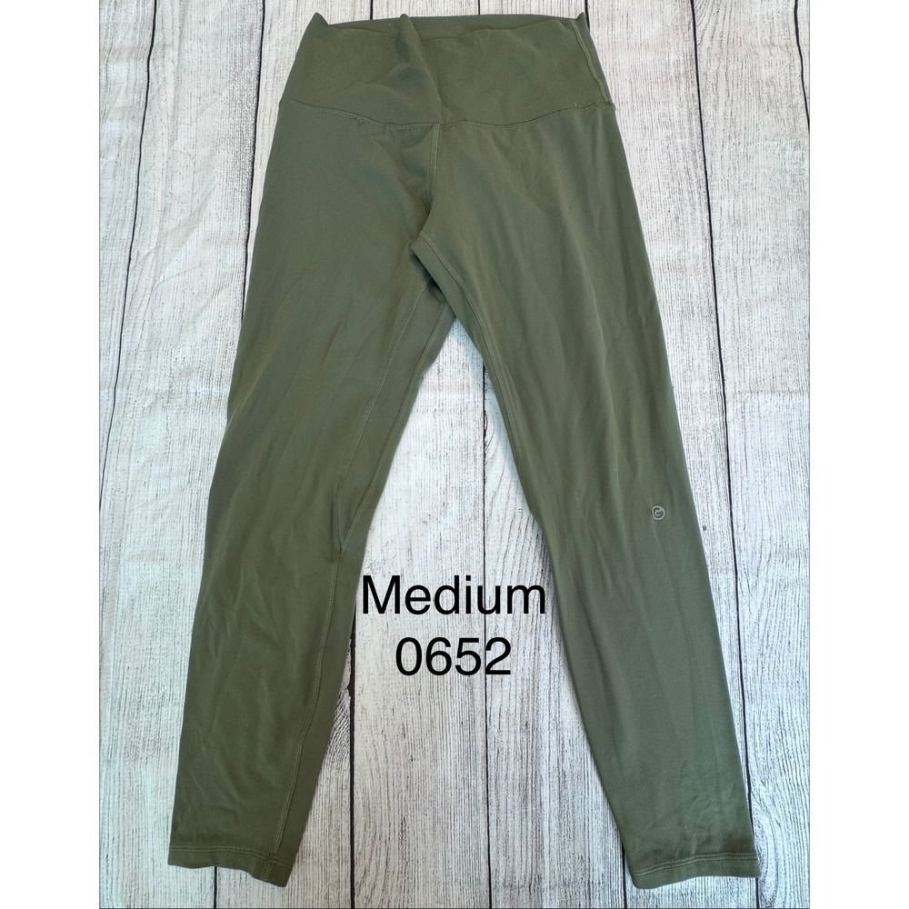 Glowmode High Waisted Leggings Womens Medium Olive Green Athletic Yoga